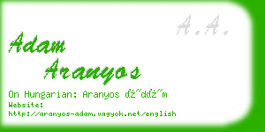 adam aranyos business card